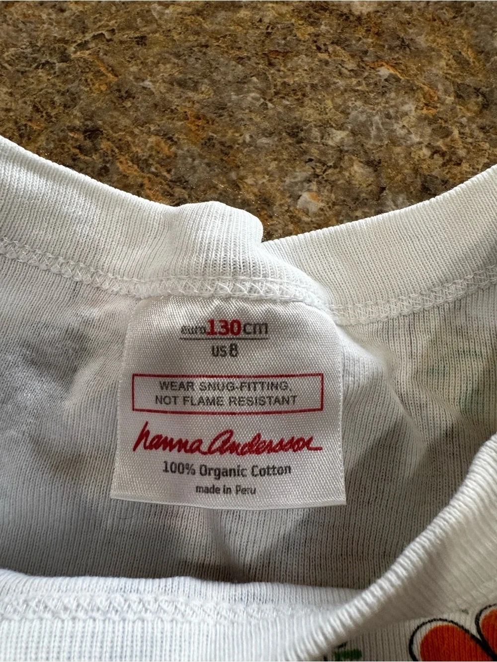 Hanna Andersson Kids Pajama Set Size US 8 Floral Paisley Organic Short Johns